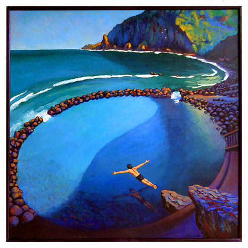 Dérives du bassin de Manapany, peintures, Alain Ducros