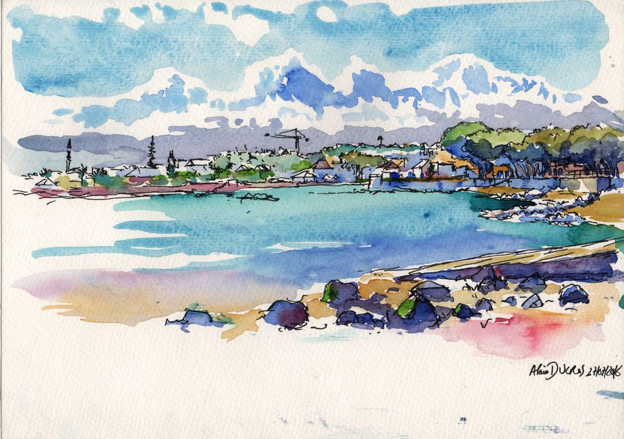 Saint-Pierre, croquis aquarellés  Alain Ducros