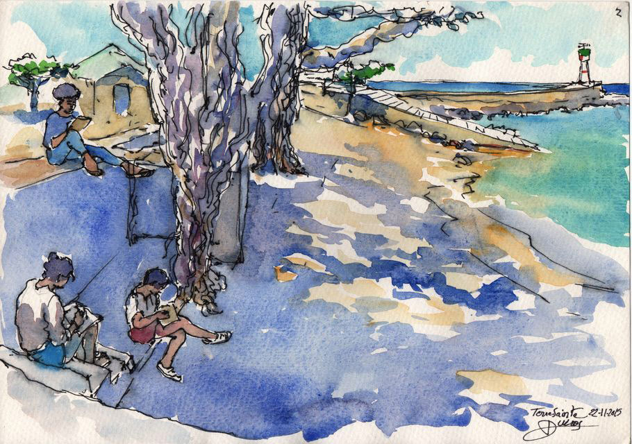 Saint-Pierre, croquis aquarellés  Alain Ducros
