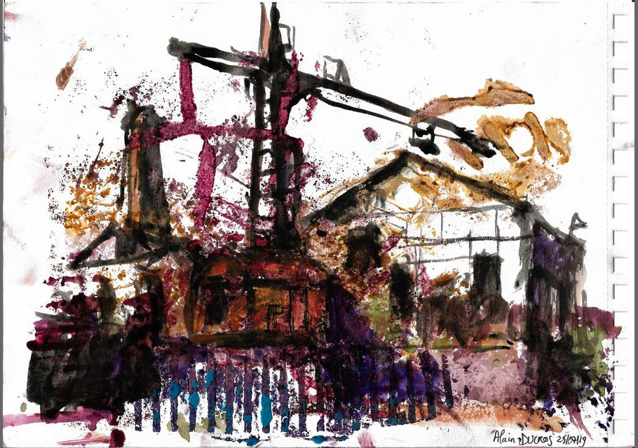 Croquis de l'île de La Réunion, croquis aquarellés  Alain Ducros