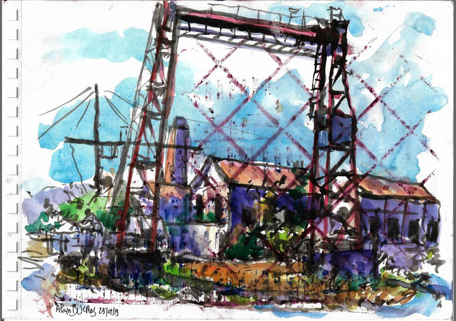 Croquis de l'île de La Réunion, croquis aquarellés  Alain Ducros