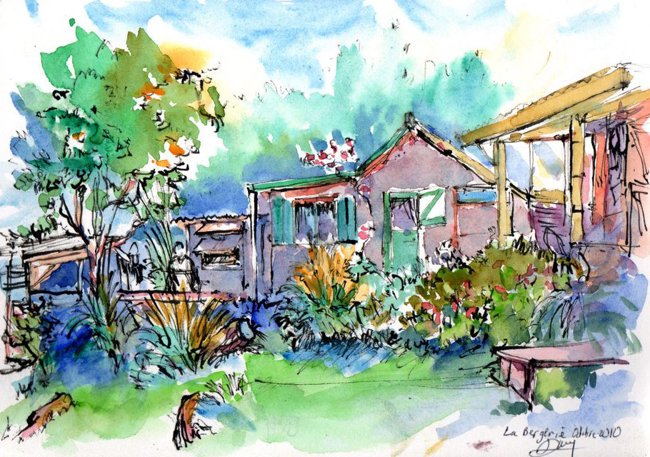 Croquis de l'île de La Réunion, croquis aquarellés  Alain Ducros