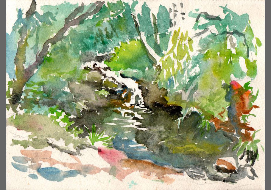 Croquis de l'île de La Réunion, croquis aquarellés  Alain Ducros