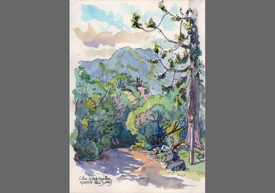 Croquis de l'île de La Réunion, croquis aquarellés  Alain Ducros