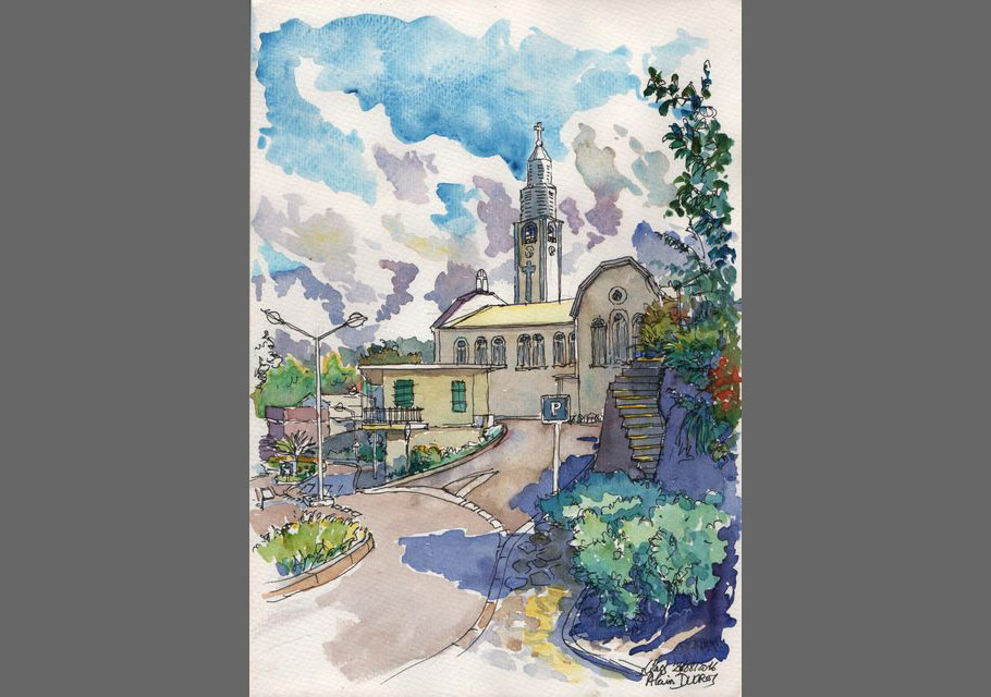 Croquis de l'île de La Réunion, croquis aquarellés  Alain Ducros