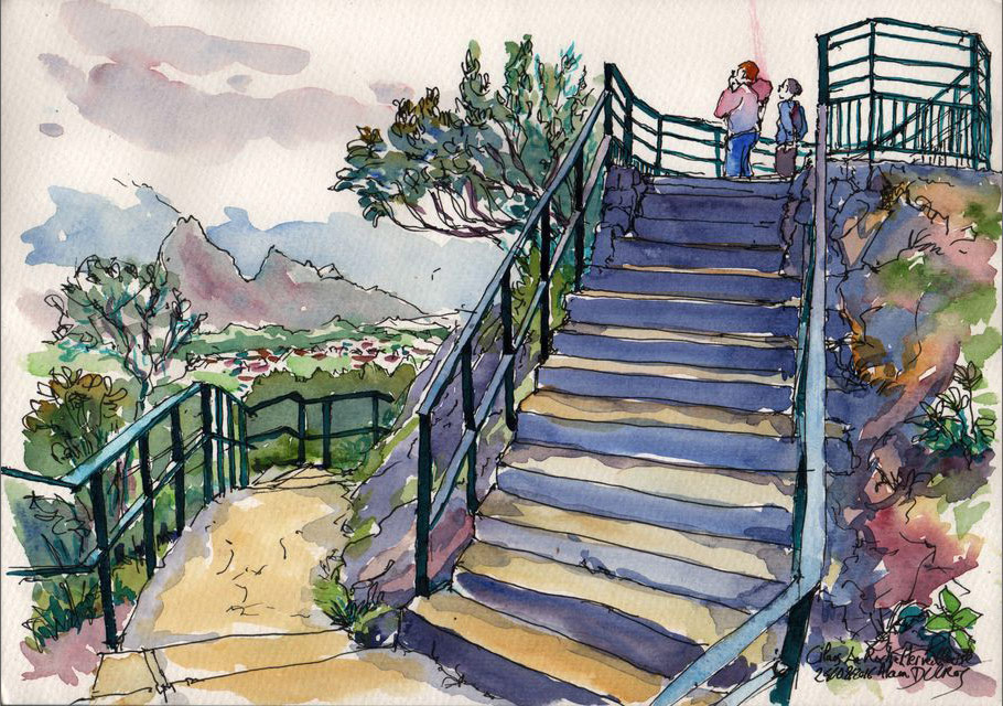 Croquis de l'île de La Réunion, croquis aquarellés  Alain Ducros
