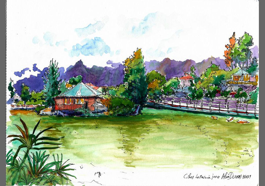Croquis de l'île de La Réunion, croquis aquarellés  Alain Ducros