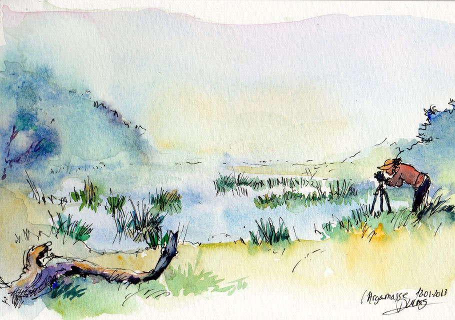 Croquis de l'île de La Réunion, croquis aquarellés  Alain Ducros