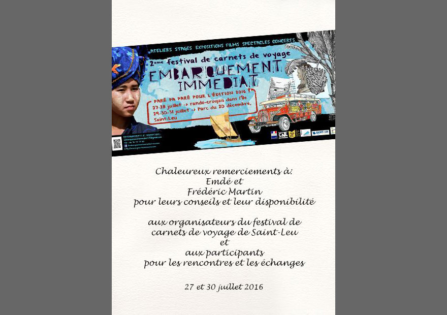 Carnet de voyage au Festival 